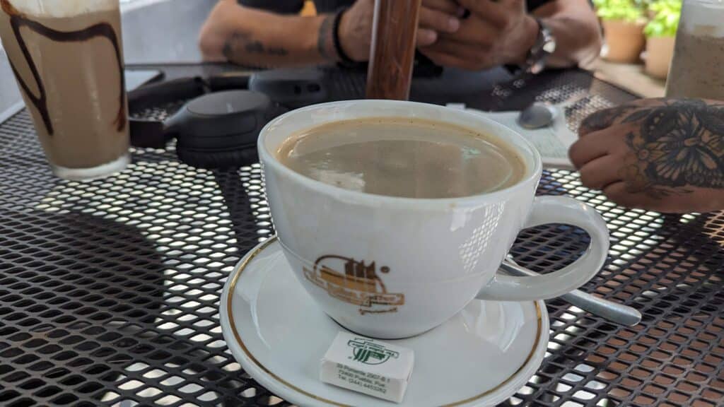 Americano at the Italian Coffee company